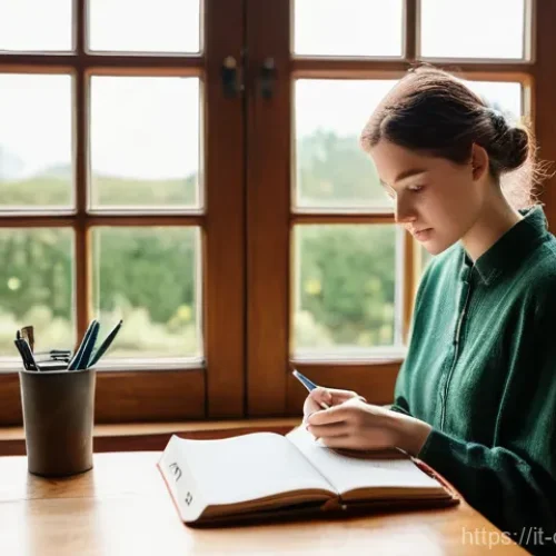 Home 4 노트 테이킹으로 주의력 유지하기 - **Prompt: The Analog Sanctuary in a Digital World**
A young adult, casually dressed in comfortab...